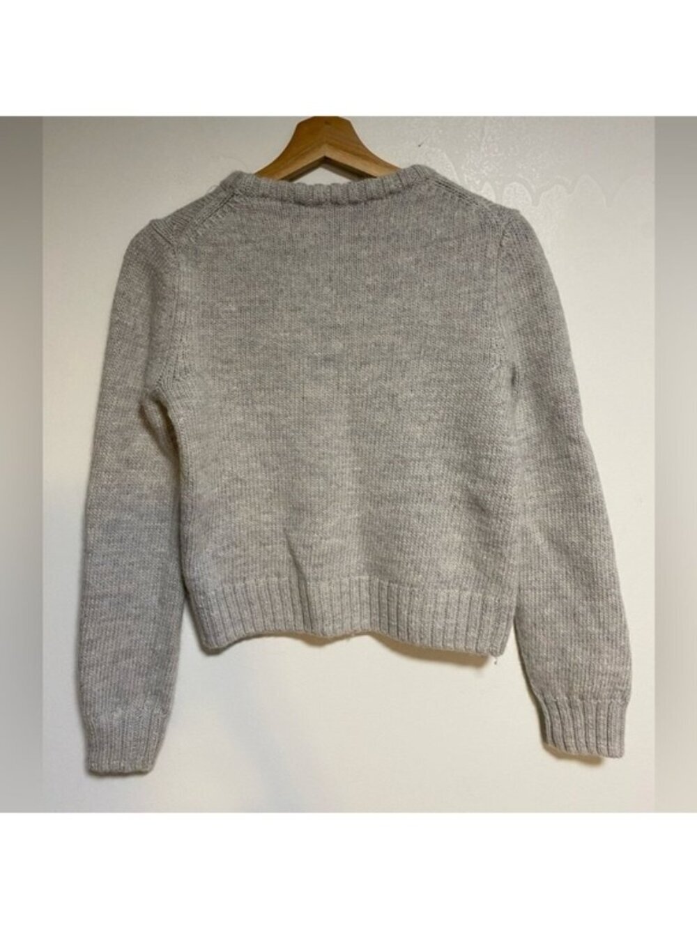 COS Light Grey Wool Blend Crewneck Sweater Size XS - Picture 7 of 7